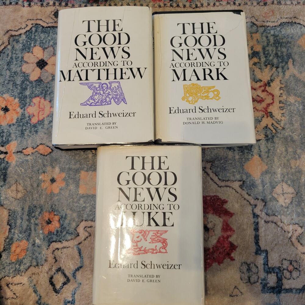 Eduard Schweizer Book Bundle of 3: Good News According to...Matthew, Mark, Luke